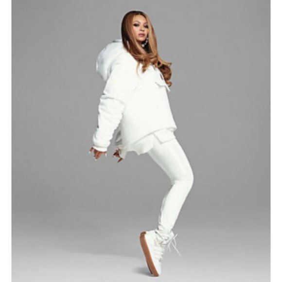 ADIDAS Ivy Park "Icy Park" 1/2 Zip Sherpa Jacket - Picture 2 of 15